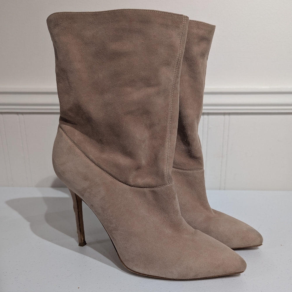Brian Atwood Suede Ankle bootie *Damage to heel